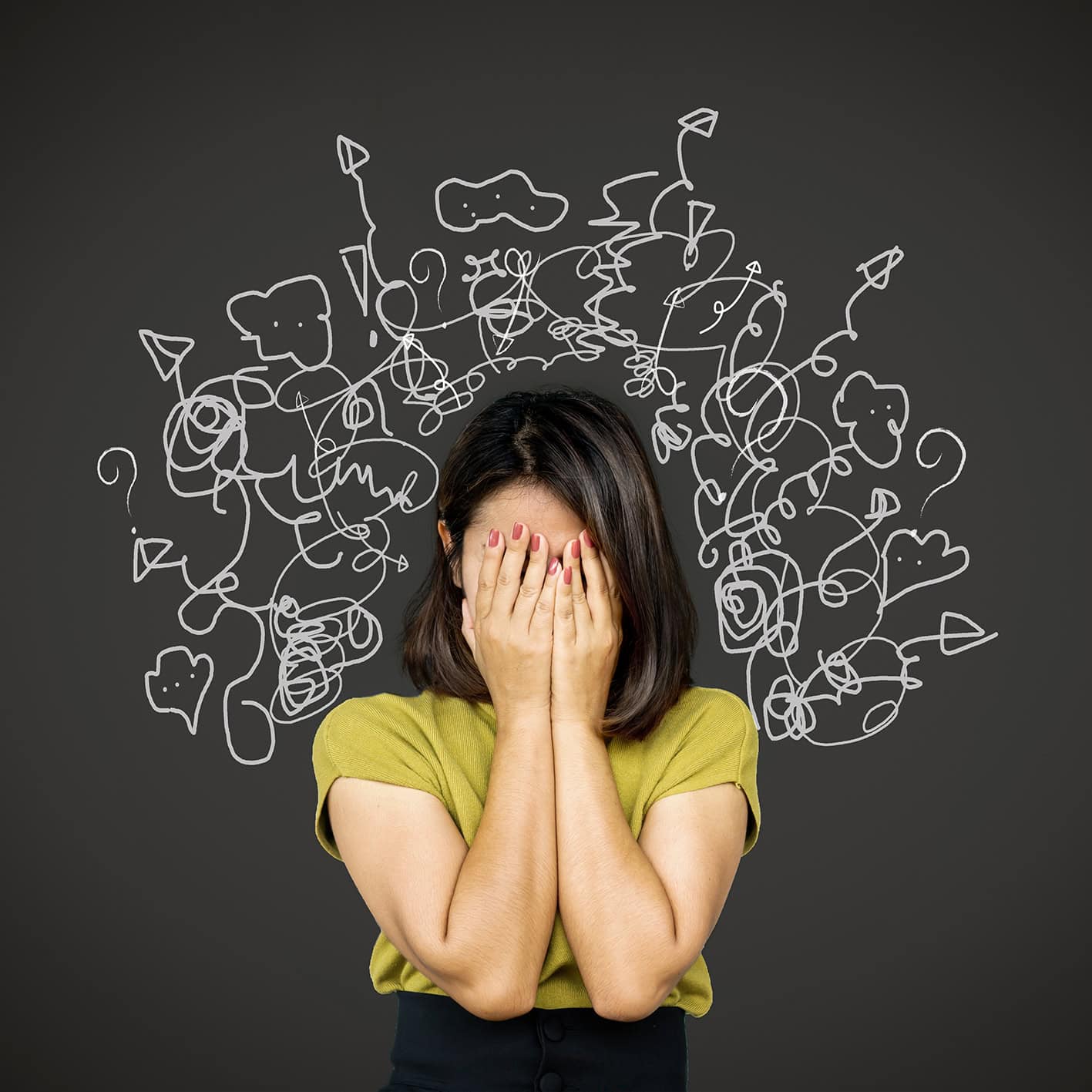 Stress Spanning Triggers Onrust Zenuwachtig Overweldigd Pijn Angst Depressie